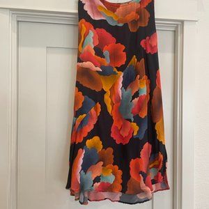 RARE Farm Rio X Anthropologie Silk Skirt